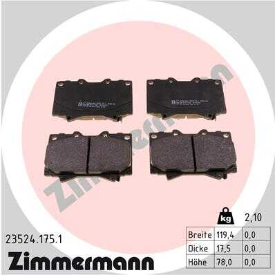 Тормозные колодки ZIMMERMANN 23524.175.1