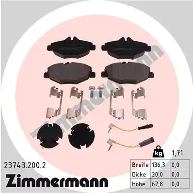 Тормозные колодки ZIMMERMANN 23743.200.2