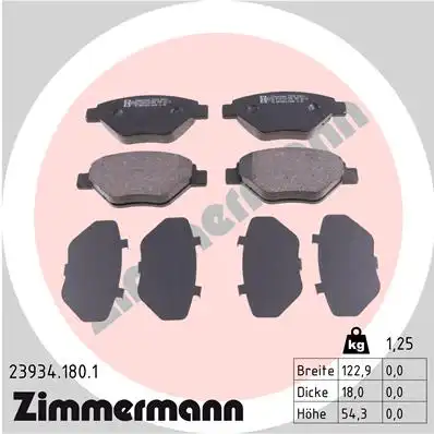 Тормозные колодки ZIMMERMANN 23934.180.1