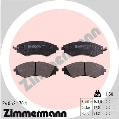 Тормозные колодки ZIMMERMANN 24062.170.1