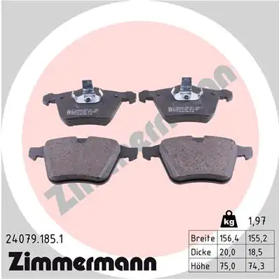 Тормозные колодки ZIMMERMANN 24079.185.1