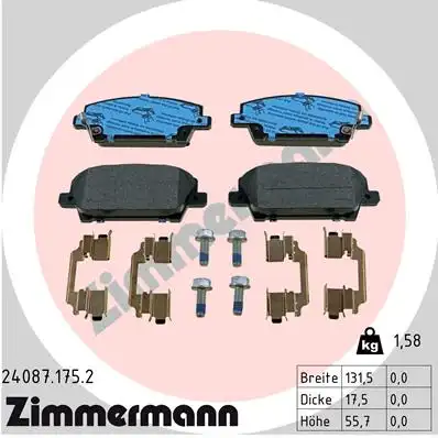 Тормозные колодки ZIMMERMANN 24087.175.2