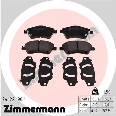 Тормозные колодки ZIMMERMANN 24122.190.1