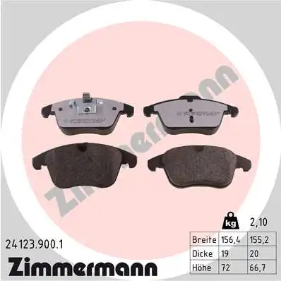 Тормозные колодки дисковые ZIMMERMANN 24123.900.1