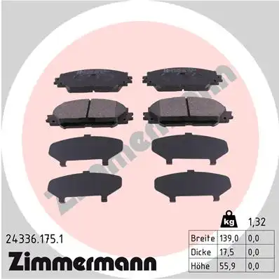 Тормозные колодки ZIMMERMANN 24336.175.1