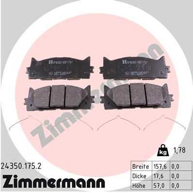 Тормозные колодки ZIMMERMANN 24350.175.2