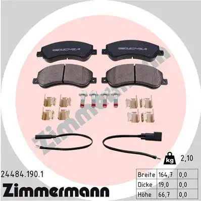 Тормозные колодки ZIMMERMANN 24484.190.1