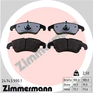 Тормозные колодки дисковые ZIMMERMANN 24743.990.1