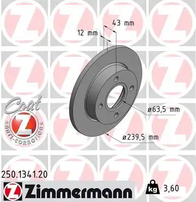 Тормозной диск coat z