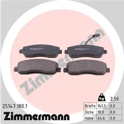 Тормозные колодки ZIMMERMANN 25147.180.1