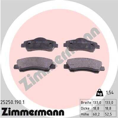 Тормозные колодки ZIMMERMANN 25250.190.1