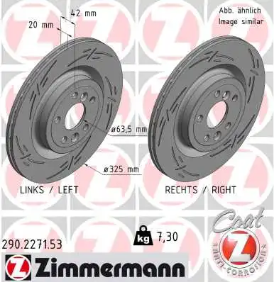 Диск тормозной ZIMMERMANN 290.2271.53
