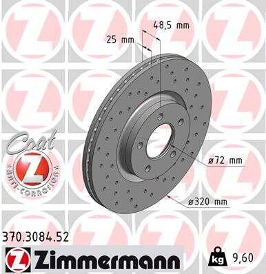 Тормозные диски ZIMMERMANN 370.3084.52
