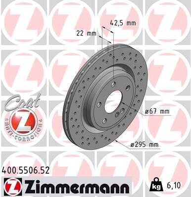 Тормозные диски ZIMMERMANN 400.5506.52
