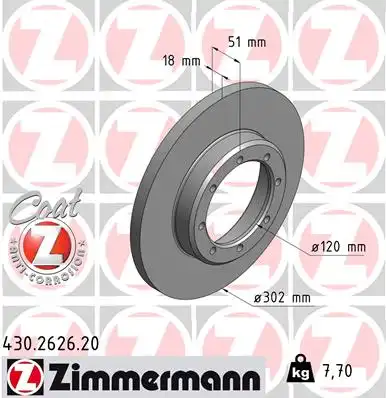 Тормозные диски ZIMMERMANN 430.2626.20