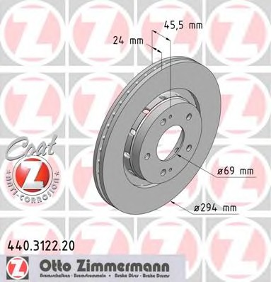 Тормозные диски ZIMMERMANN 440.3122.20