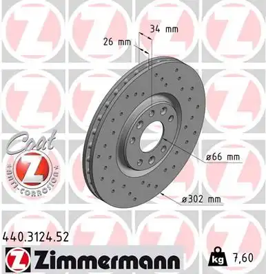 Тормозные диски ZIMMERMANN 440.3124.52