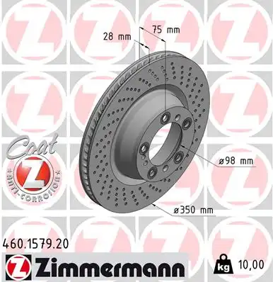 Тормозные диски ZIMMERMANN 460.1579.20