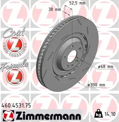 Диск тормозной ZIMMERMANN 460.4531.75