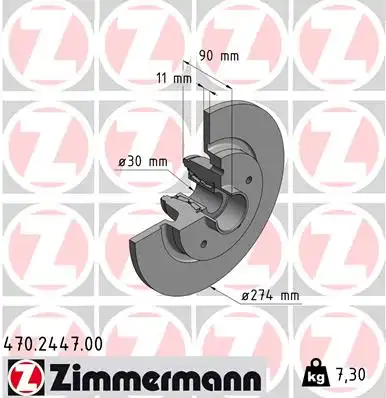 Тормозные диски ZIMMERMANN 470.2447.00