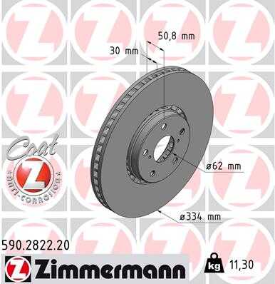Тормозные диски ZIMMERMANN 590.2822.20