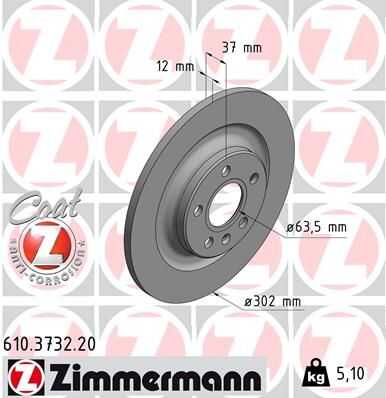 Тормозные диски ZIMMERMANN 610.3732.20