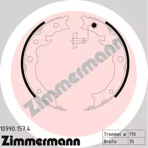 Комплект колодок стояночного тормоза ZIMMERMANN 10990.157.4