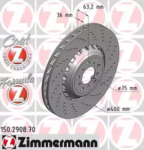 Тормозные диски ZIMMERMANN 150.2908.70