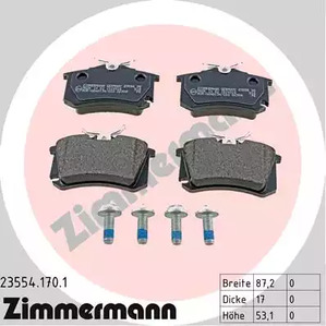 Комплект тормозных колодок дискового тормоза ZIMMERMANN 23554.170.1
