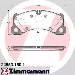 Колодки тормозные ZIMMERMANN 24553.160.1