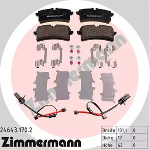 Колодки тормозные ZIMMERMANN 24643.170.2