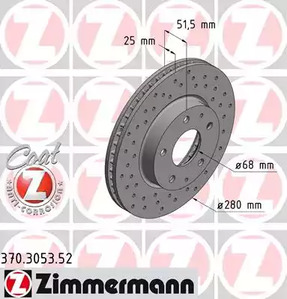 Тормозные диски ZIMMERMANN 370.3053.52