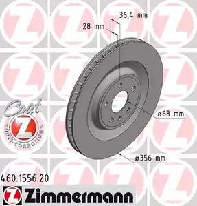 Тормозные диски ZIMMERMANN 460.1556.20