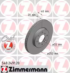 Тормозные диски ZIMMERMANN 540.2491.20