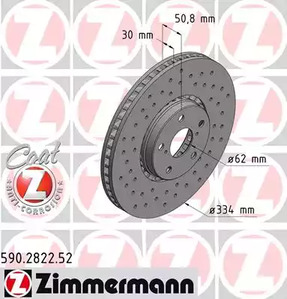Тормозные диски ZIMMERMANN 590.2822.52