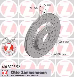 Тормозные диски ZIMMERMANN 610.3708.52