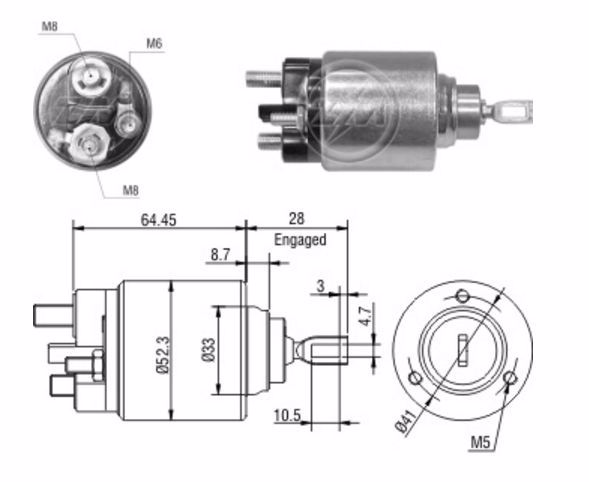 Реле втягивающее ZM ZM371