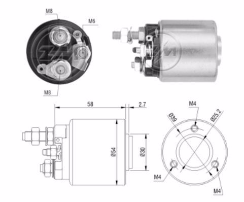 Реле втягивающее ZM ZM590