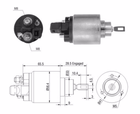 Реле втягивающее ZM ZM972